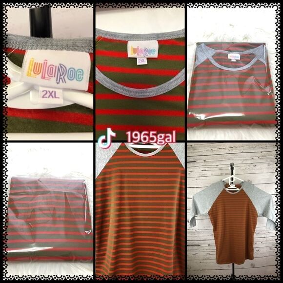 LuLaRoe NWOT Randy Plus Size 2X Stripes - Picture 2 of 16